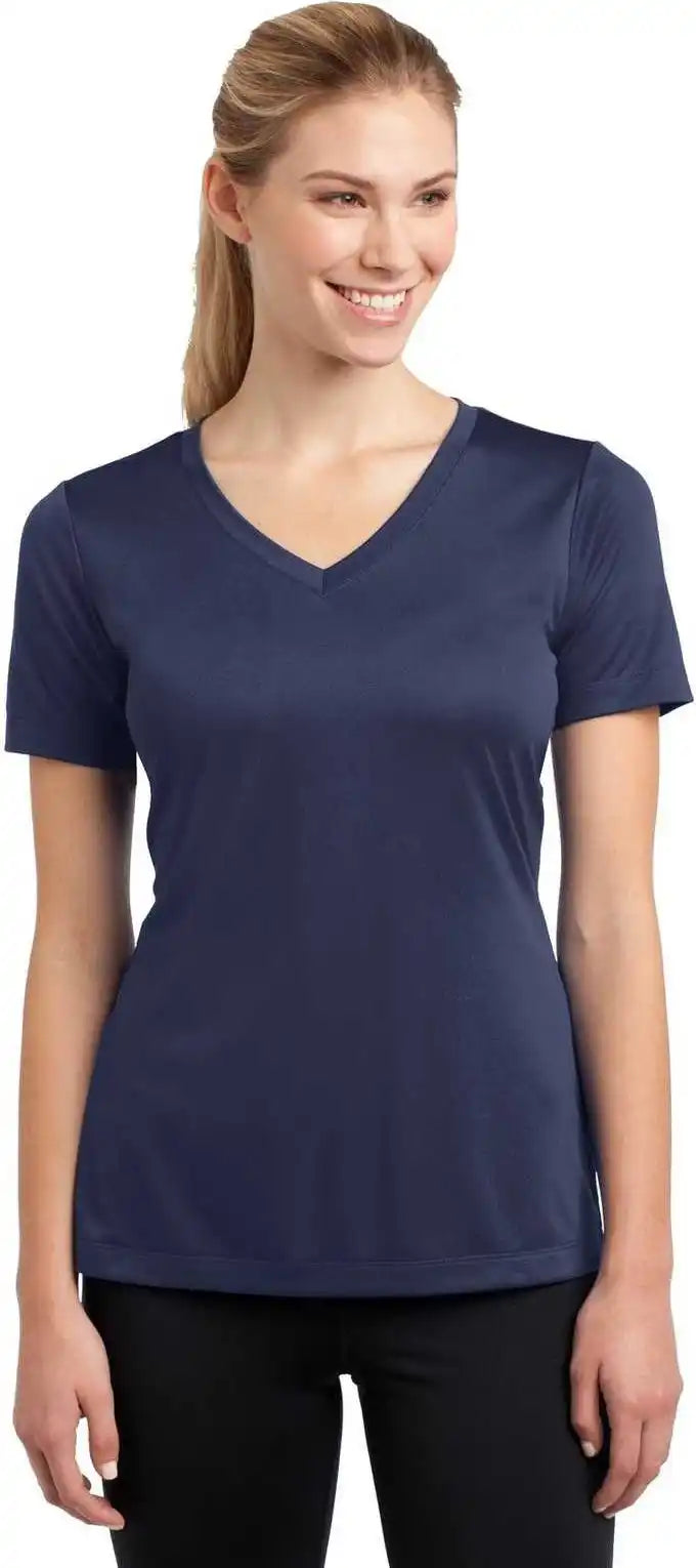 Sport Tek Lst353 Ladies Posicharge Competitor v Neck Tee True Navy