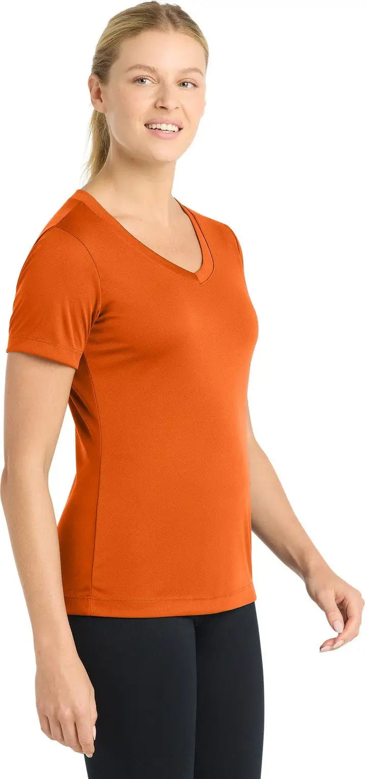 Sport-tek Lst353 Women’s Posicharge Competitor V-neck Tee - Deep Orange