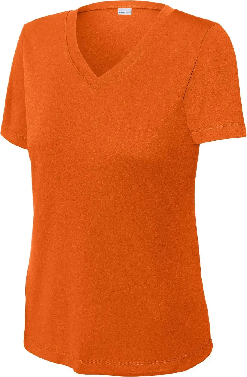 Sport-tek Lst353 Women’s Posicharge Competitor V-neck Tee - Deep Orange