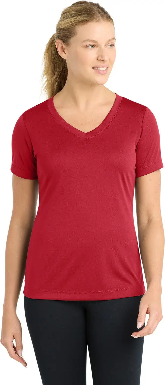 Sport-tek Lst353 Women’s Posicharge Competitor V-neck Tee - Deep Red