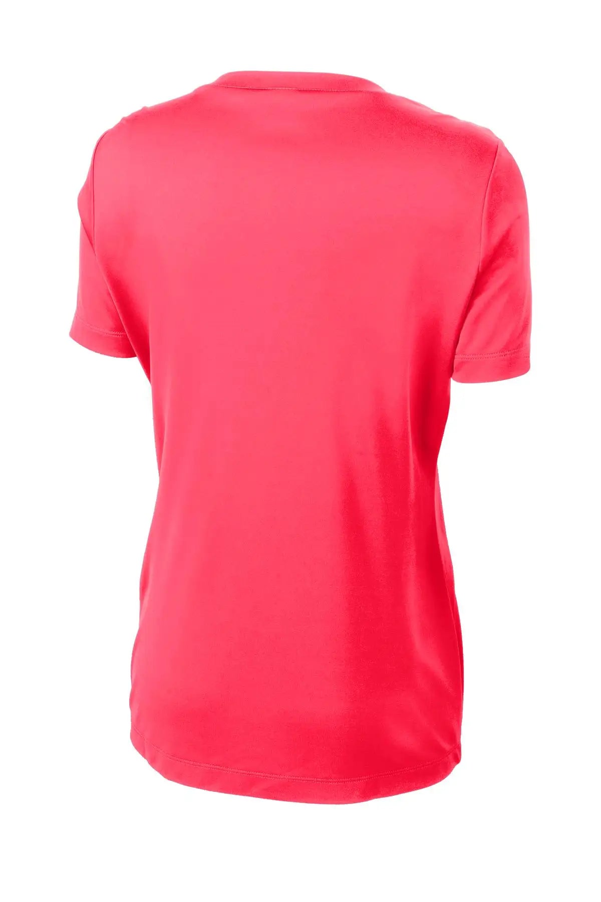 Sport-tek Lst353 Women’s Posicharge Competitor V-neck Tee - Hot Coral - Ladies Xs