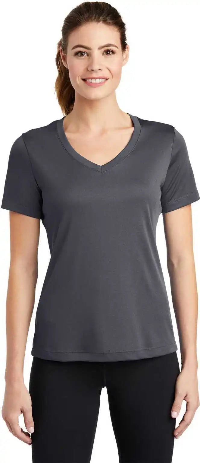 Sport-tek Lst353 Women’s Posicharge Competitor V-neck Tee - Iron Grey