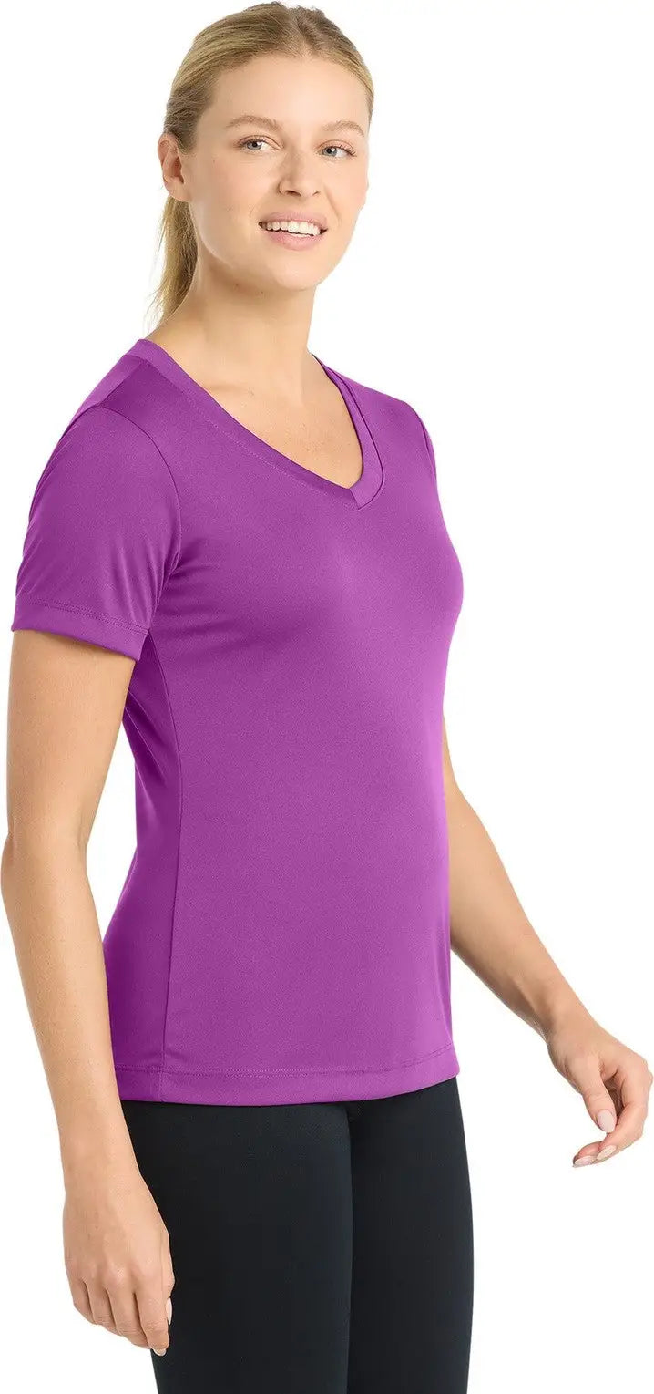 Sport-tek Lst353 Women’s Posicharge Competitor V-neck Tee - Pink Orchid