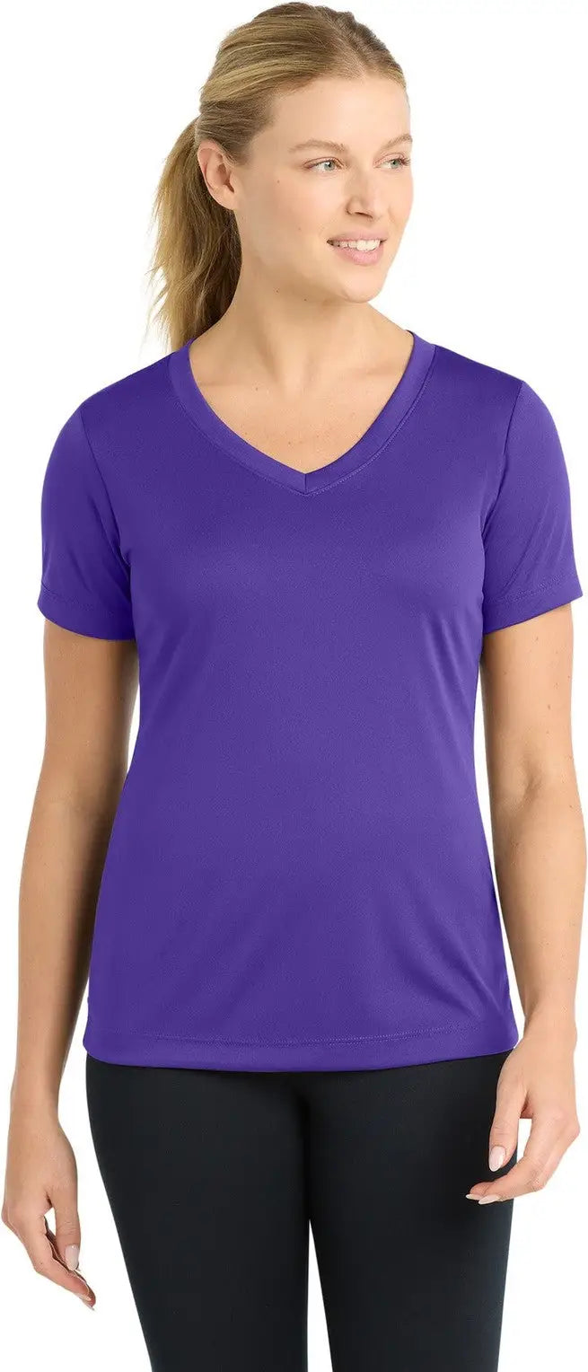 Sport-tek Lst353 Women’s Posicharge Competitor V-neck Tee - Purple - Ladies Xs