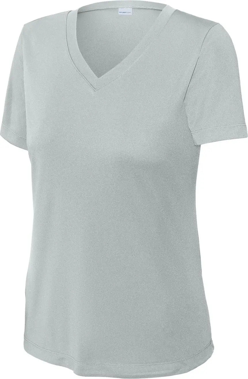 Sport-tek Lst353 Women’s Posicharge Competitor V-neck Tee - Silver