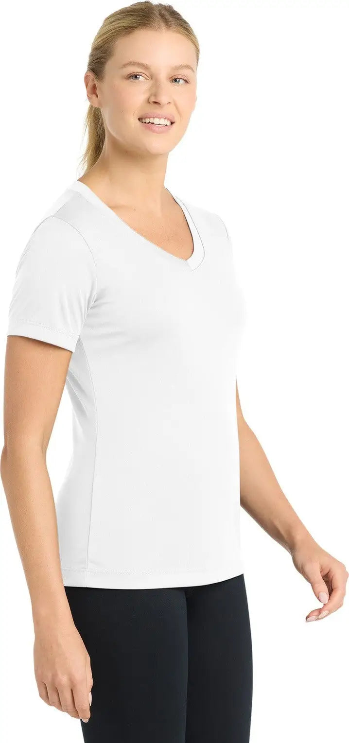 Sport-tek Lst353 Women’s Posicharge Competitor V-neck Tee - White