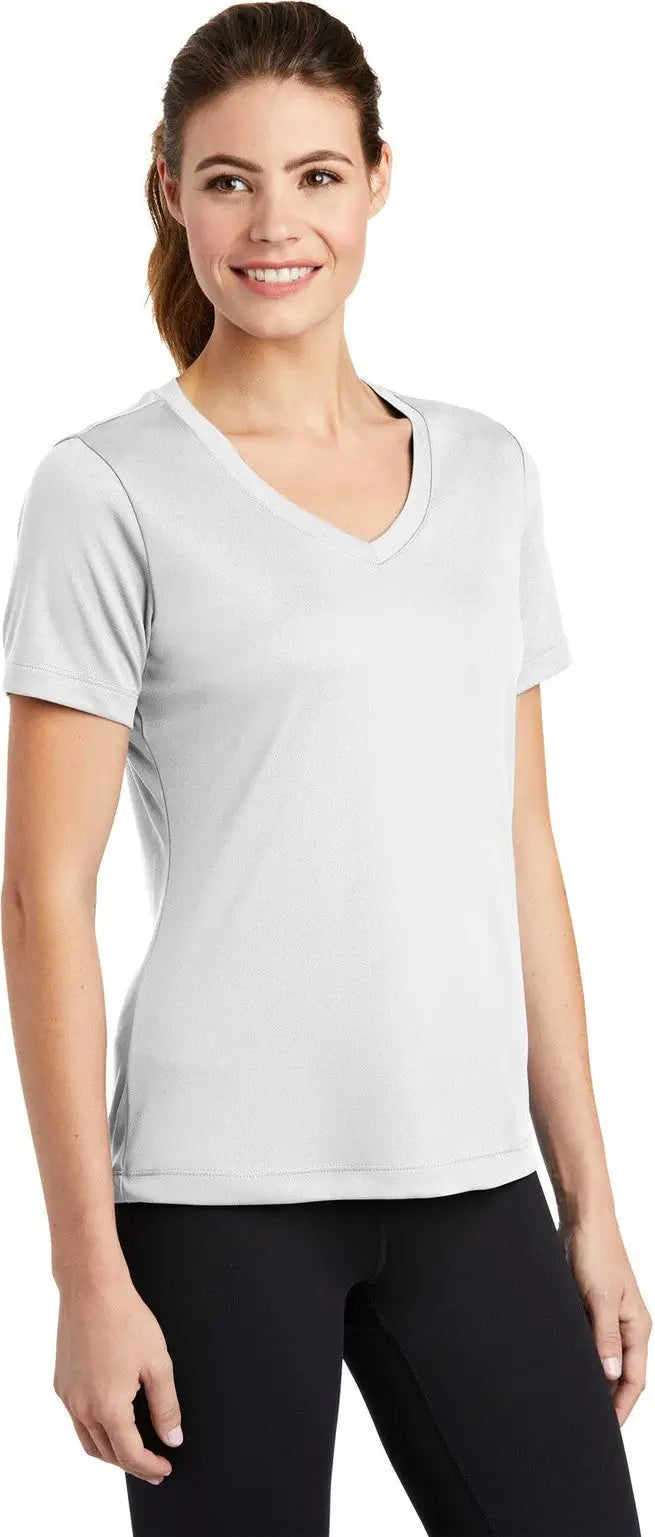 Sport-tek Lst353 Women’s Posicharge Competitor V-neck Tee - White