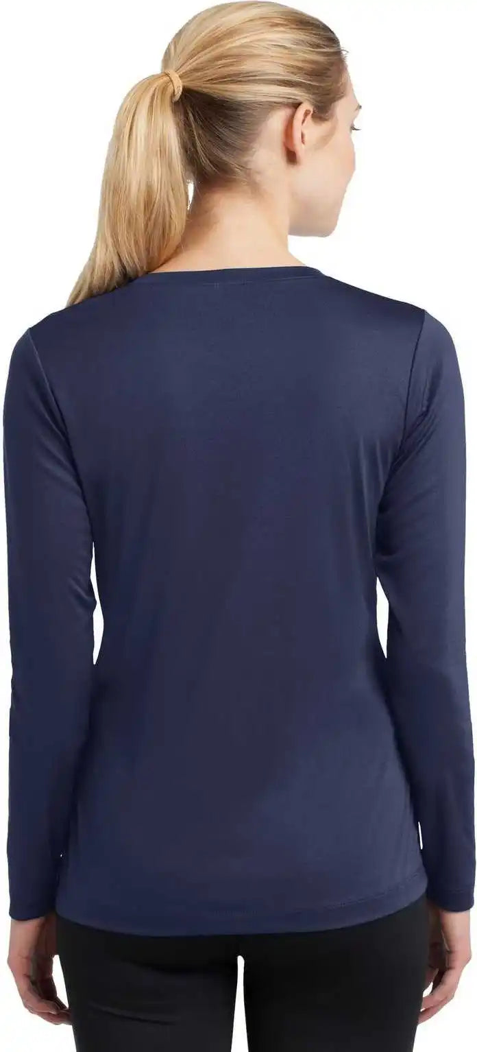 Sport Tek Lst353ls Ladies Long Sleeve Posicharge Competitor v Neck Tee True Navy