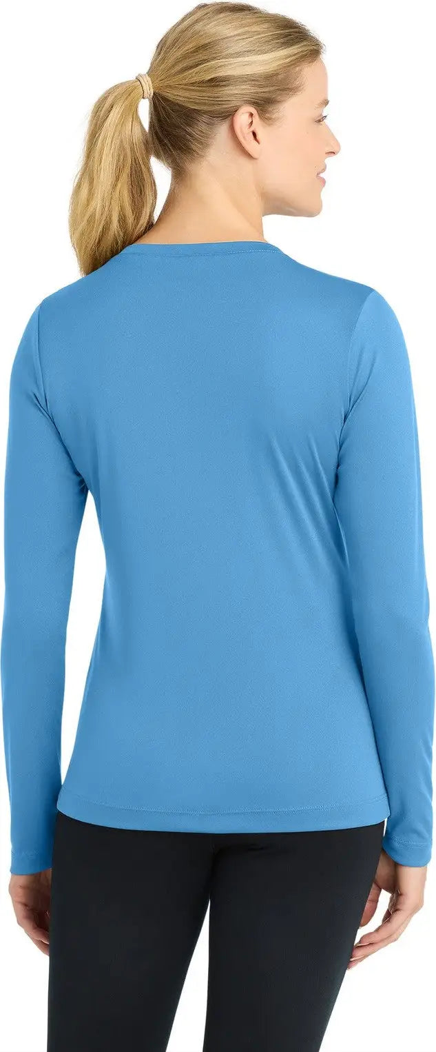 Sport-tek Lst353ls Women’s Long Sleeve Posicharge Competitor V-neck Tee - Carolina Blue