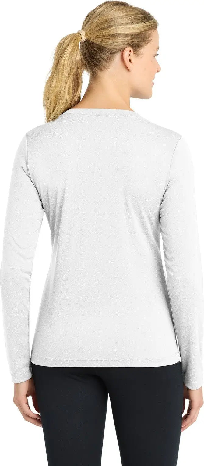 Sport-tek Lst353ls Women’s Long Sleeve Posicharge Competitor V-neck Tee - White