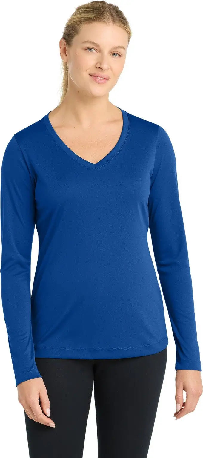 Sport-tek Lst353ls Women’s Long Sleeve Posicharge Competitor V-neck Tee - True Royal