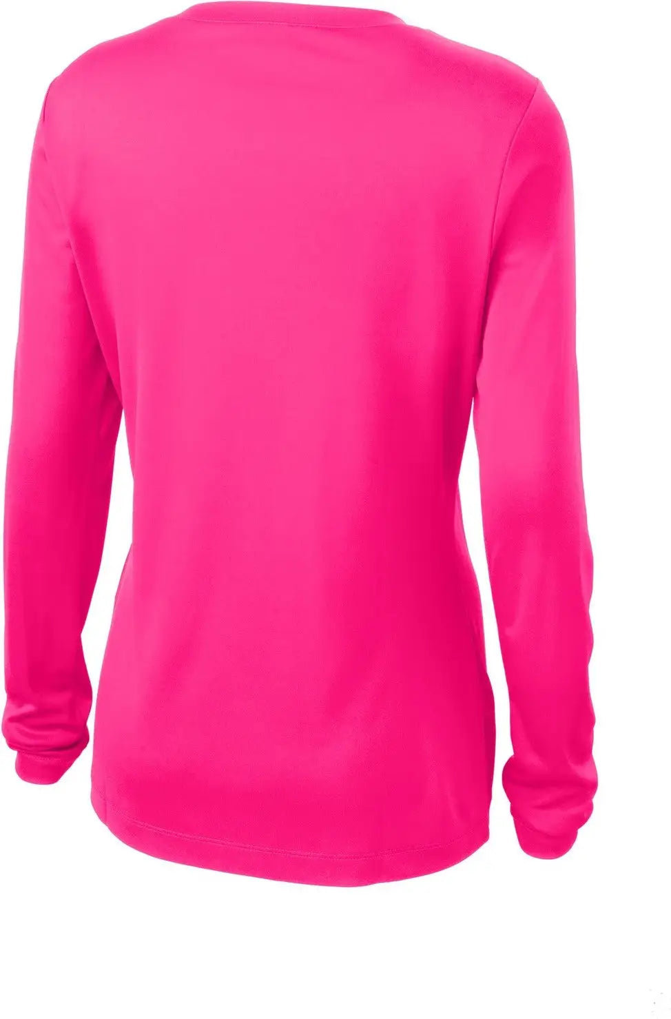 Sport-tek Lst353ls Women’s Long Sleeve Posicharge Competitor V-neck Tee - Neon Pink
