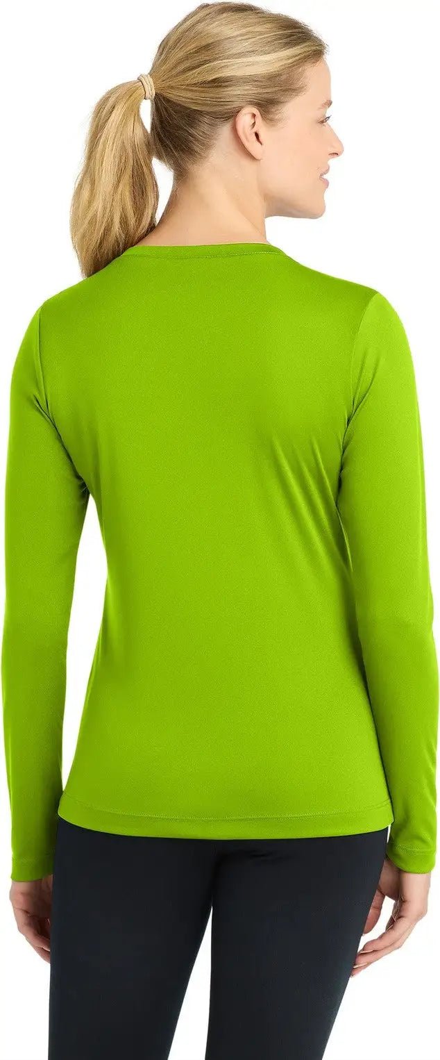 Sport-tek Lst353ls Women’s Long Sleeve Posicharge Competitor V-neck Tee - Lime Shock