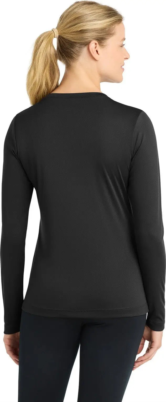 Sport-tek Lst353ls Women’s Long Sleeve Posicharge Competitor V-neck Tee - Black