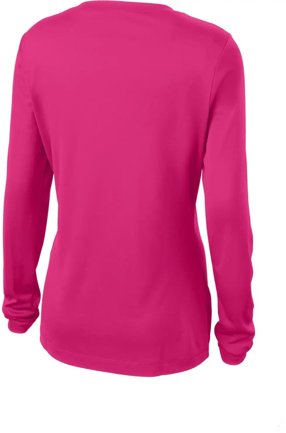 Sport-tek Lst353ls Women’s Long Sleeve Posicharge Competitor V-neck Tee - Pink Raspberry