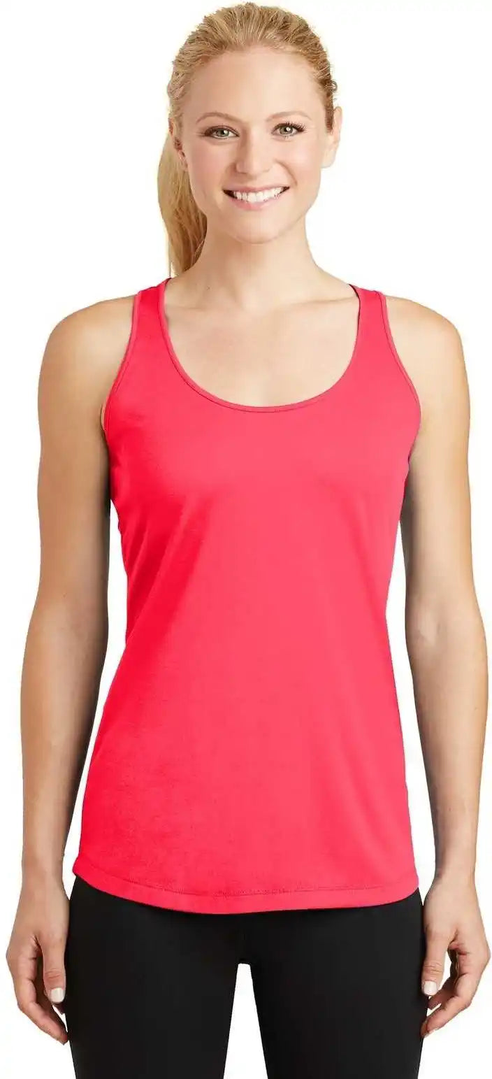 Sport-tek Lst356 Ladies Posicharge Competitor Racerback Tank - Hot Coral