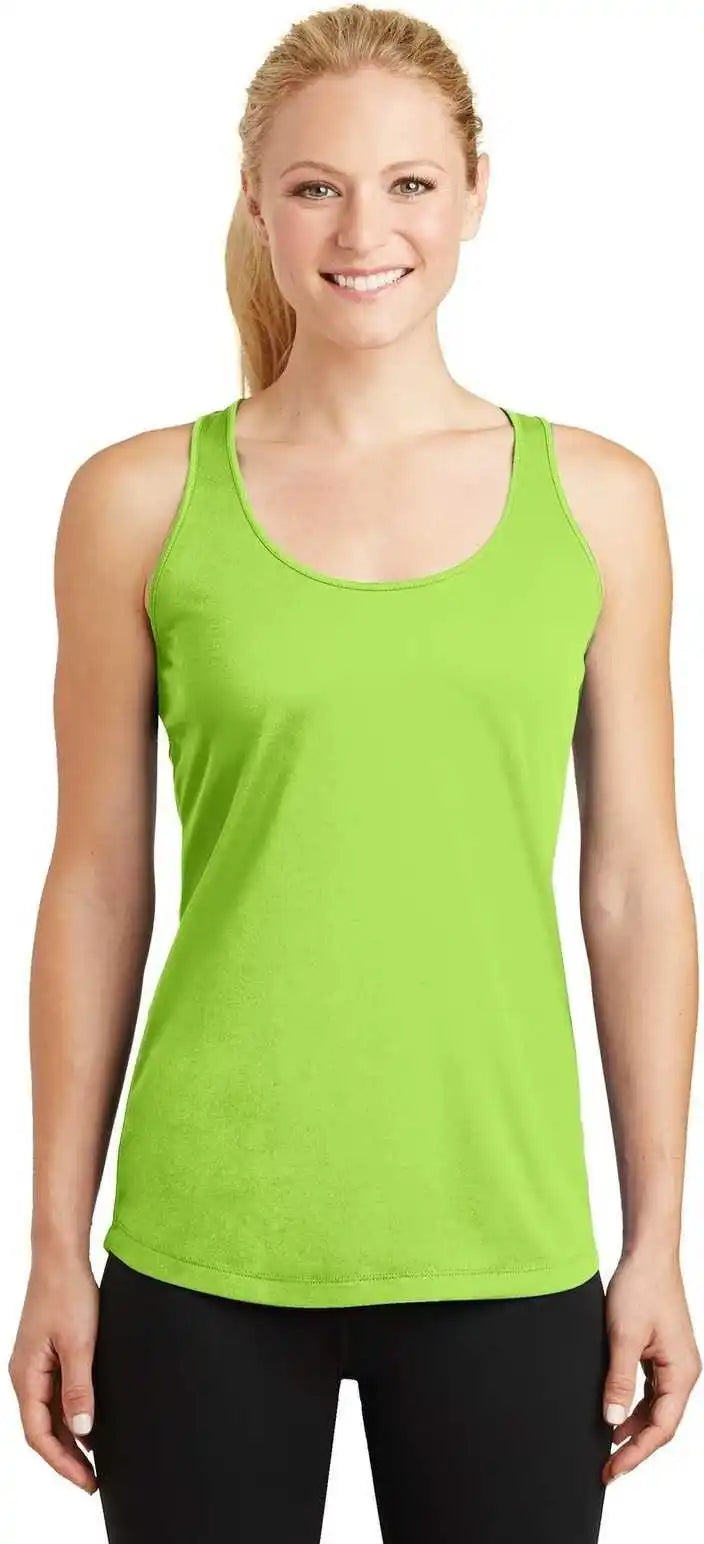 Sport-tek Lst356 Ladies Posicharge Competitor Racerback Tank - Lime Shock