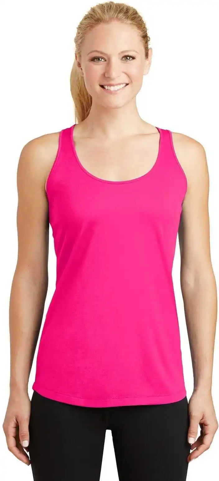 Sport-tek Lst356 Ladies Posicharge Competitor Racerback Tank - Neon Pink