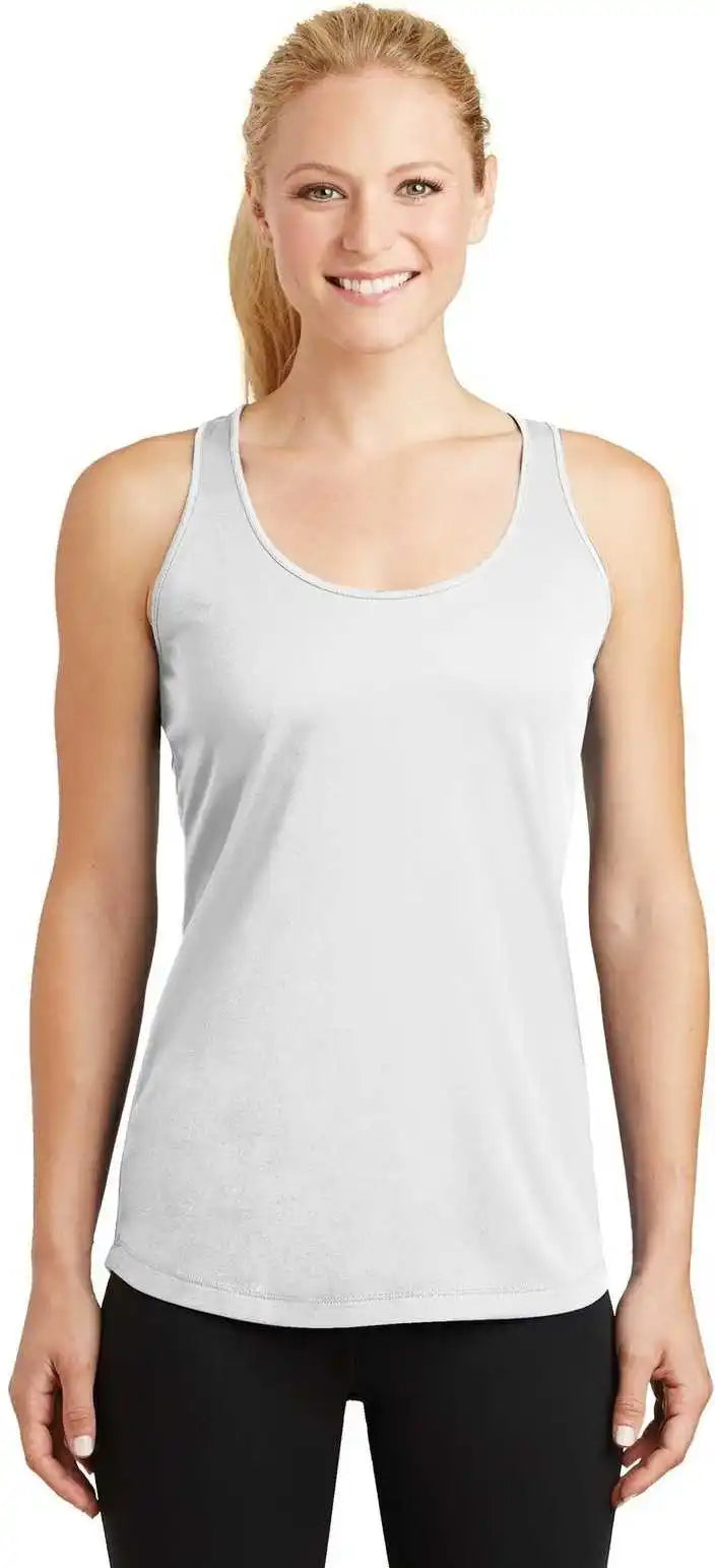 Sport-tek Lst356 Ladies Posicharge Competitor Racerback Tank - White