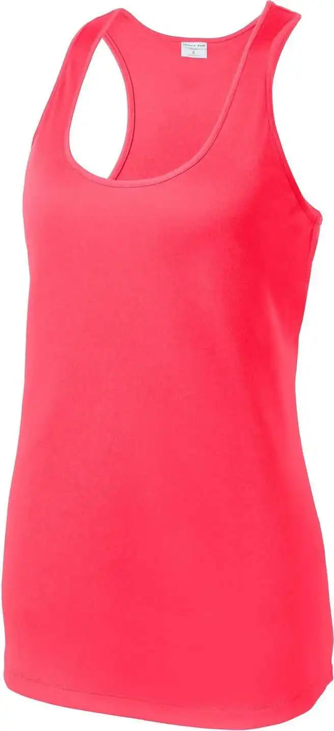 Sport-tek Lst356 Women’s Posicharge Competitor Racerback Tank - Hot Coral