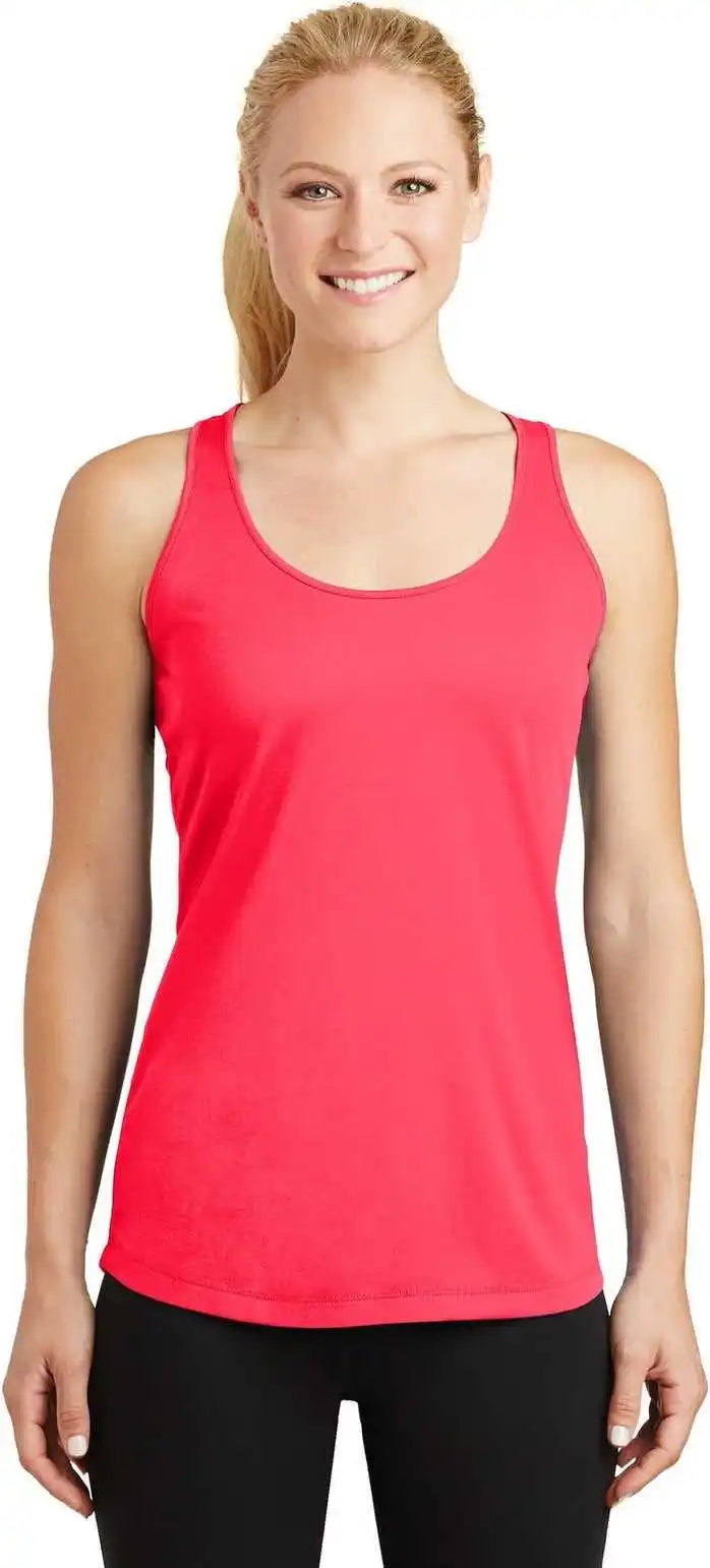 Sport-tek Lst356 Women’s Posicharge Competitor Racerback Tank - Hot Coral
