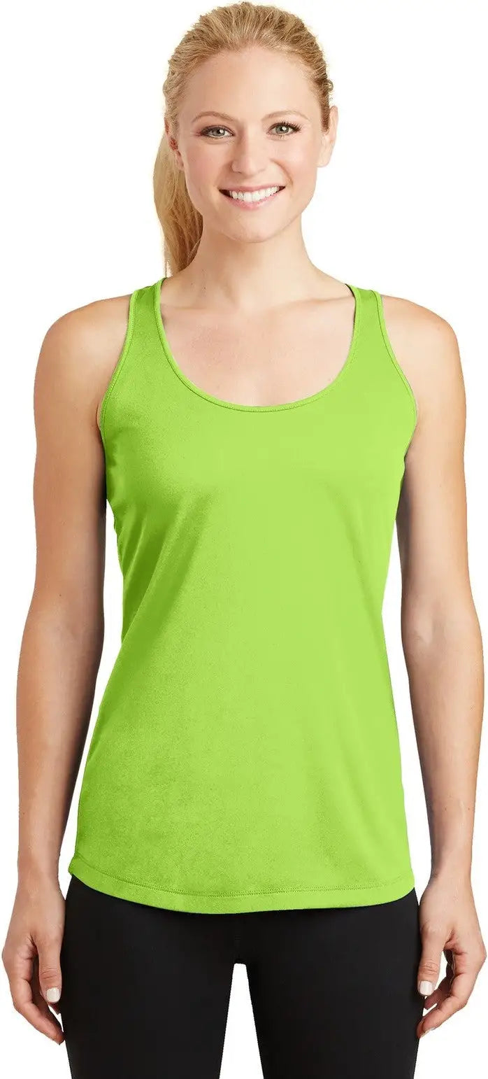 Sport-tek Lst356 Women’s Posicharge Competitor Racerback Tank - Lime Shock - Ladies Xs