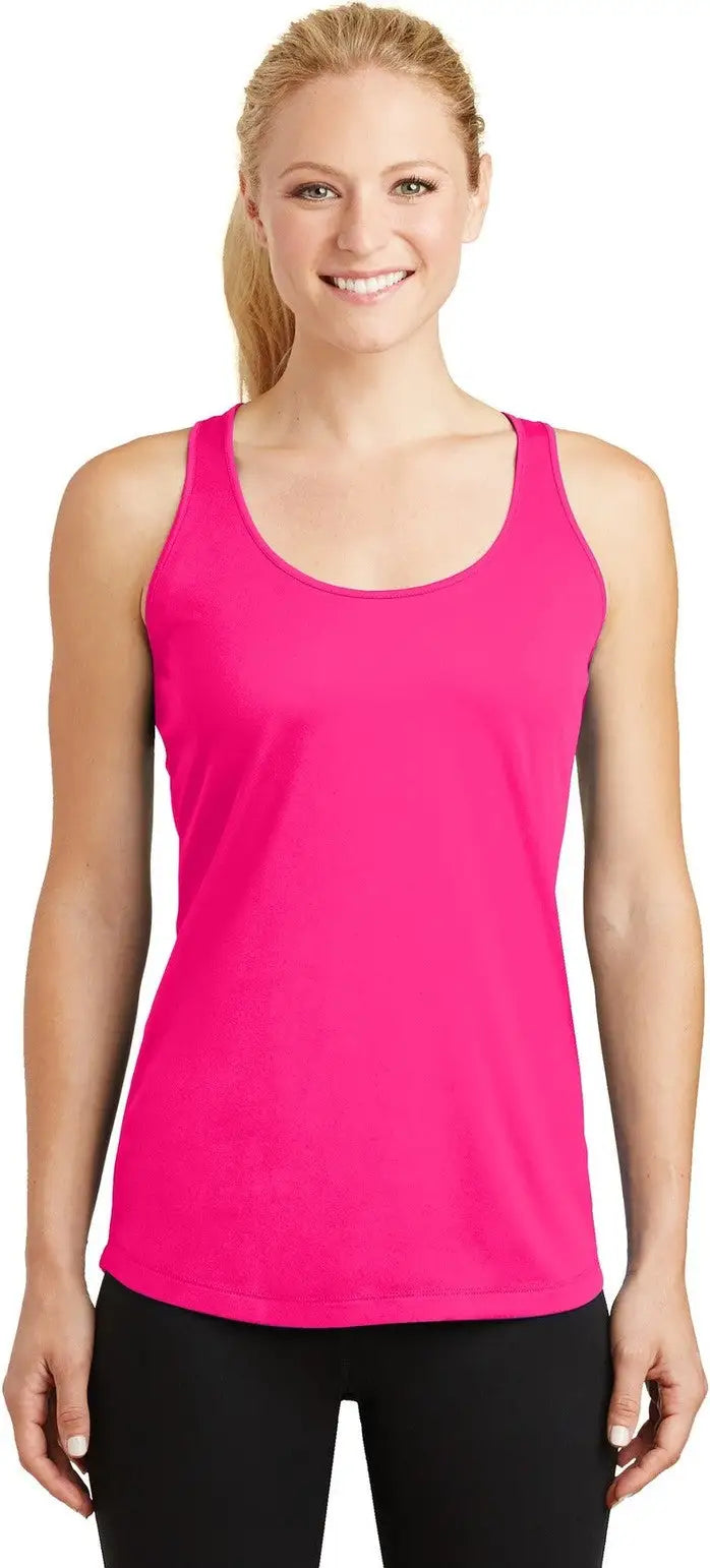 Sport-tek Lst356 Women’s Posicharge Competitor Racerback Tank - Neon Pink - Ladies Xs