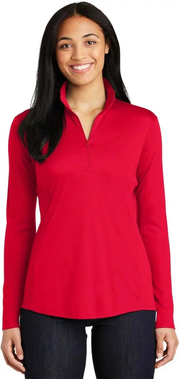 Sport-tek Lst357 Ladies Posicharge Competitor 1/4-zip Pullover - True Red