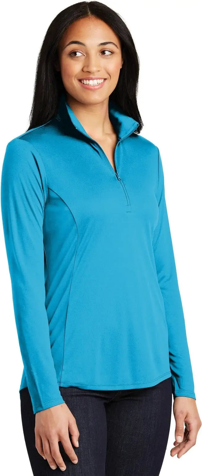 Sport-tek Lst357 Women’s Posicharge Competitor 1/4-zip Pullover - Atomic Blue