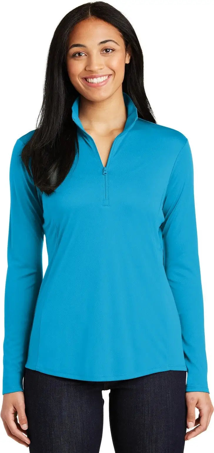 Sport-tek Lst357 Women’s Posicharge Competitor 1/4-zip Pullover - Atomic Blue - Ladies Xs