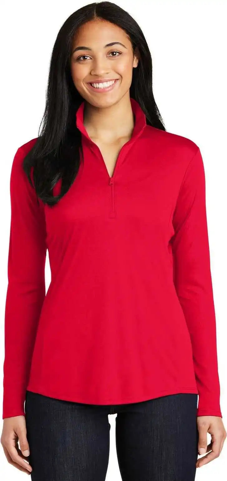 Sport-tek Lst357 Women’s Posicharge Competitor 1/4-zip Pullover - True Red