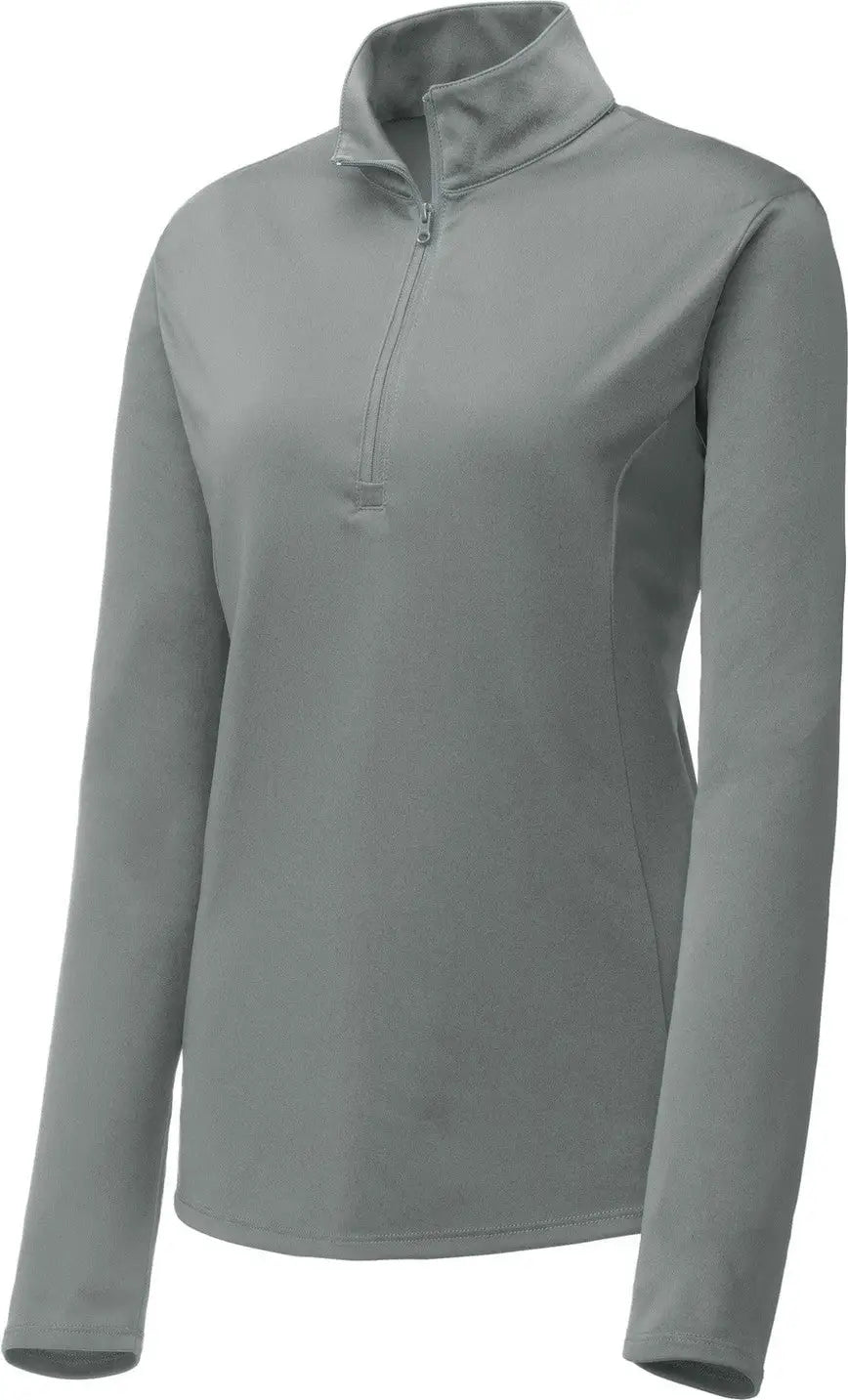 Sport-tek Lst357 Women’s Posicharge Competitor 1/4-zip Pullover - Gray Concrete