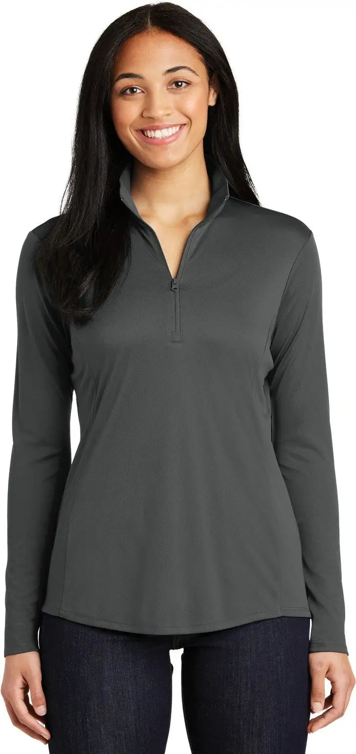 Sport-tek Lst357 Women’s Posicharge Competitor 1/4-zip Pullover - Iron Gray - Ladies Xs