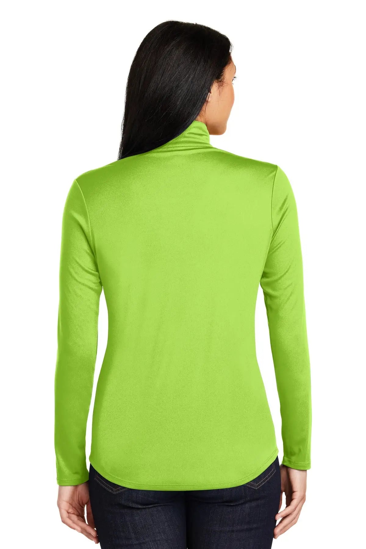 Sport-tek Lst357 Women’s Posicharge Competitor 1/4-zip Pullover - Lime Shock