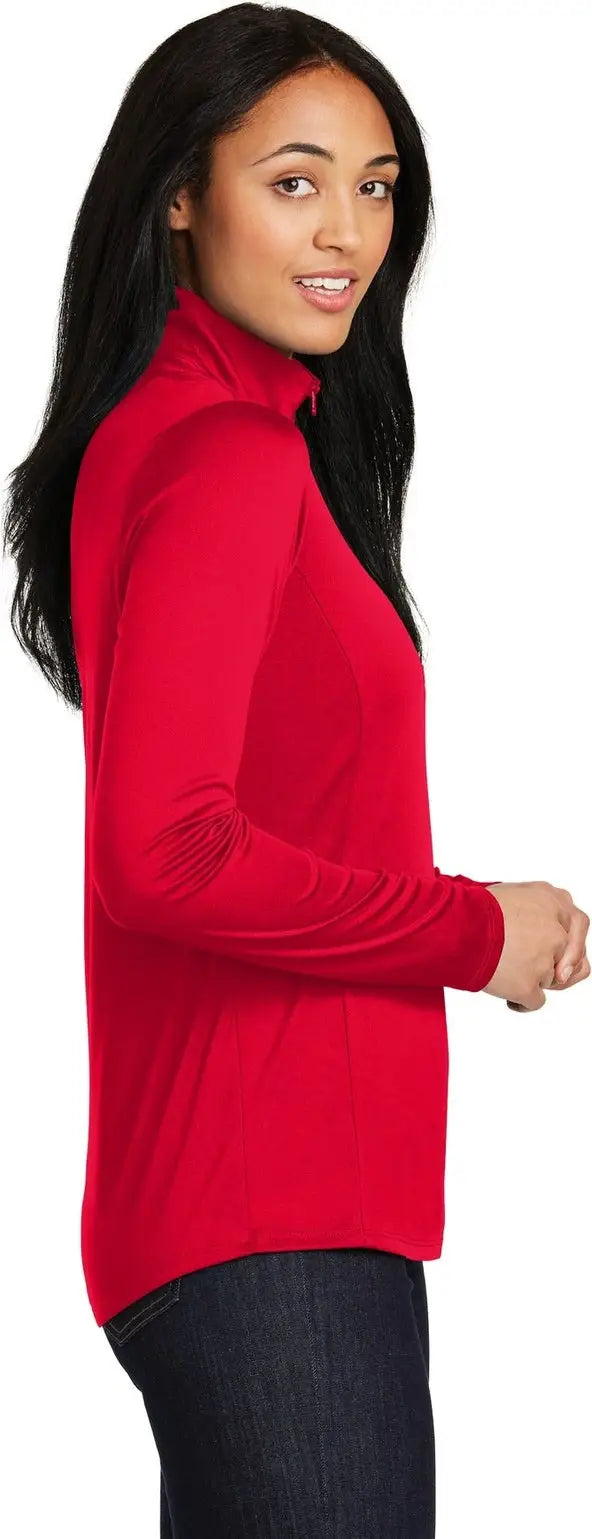 Sport-tek Lst357 Women’s Posicharge Competitor 1/4-zip Pullover - True Red