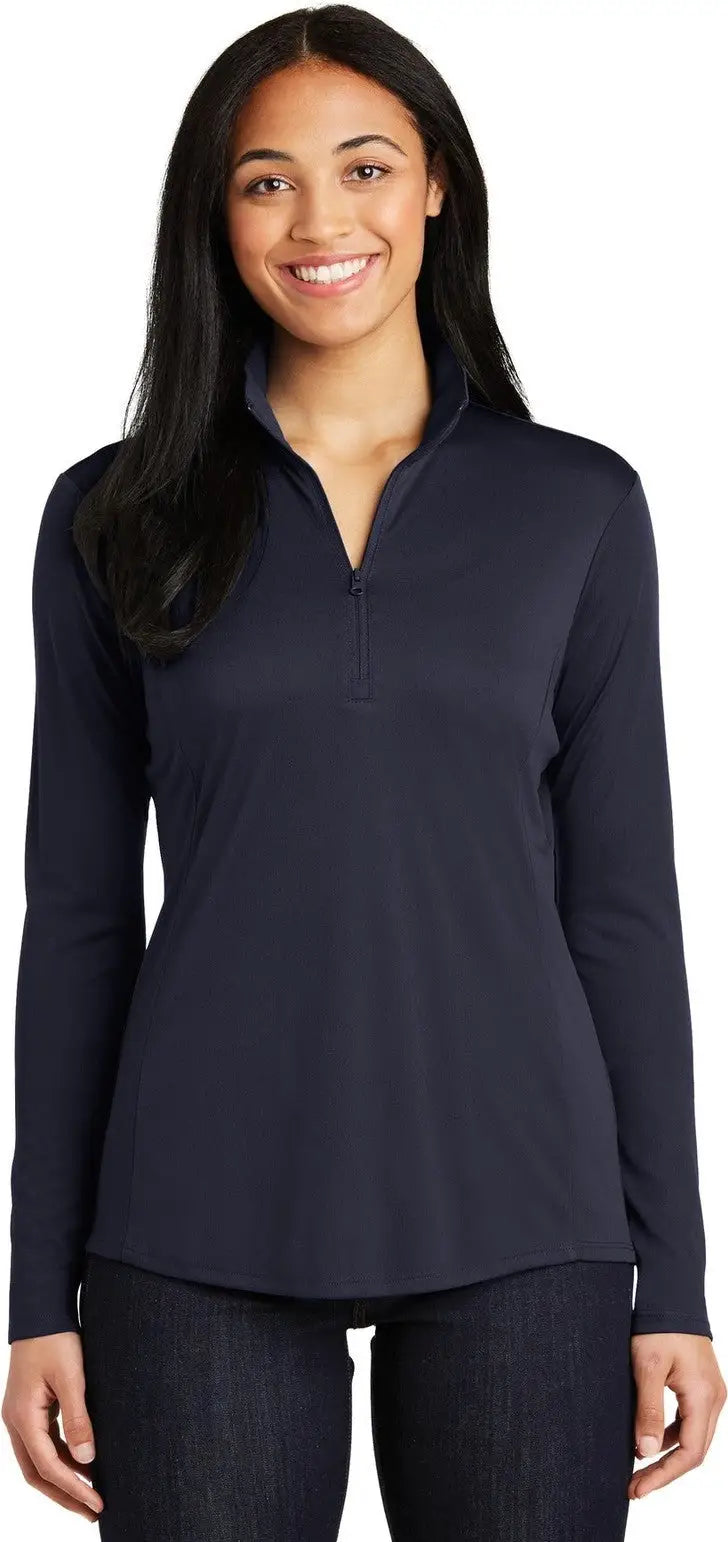 Sport-tek Lst357 Women’s Posicharge Competitor 1/4-zip Pullover - True Navy - Ladies Xs