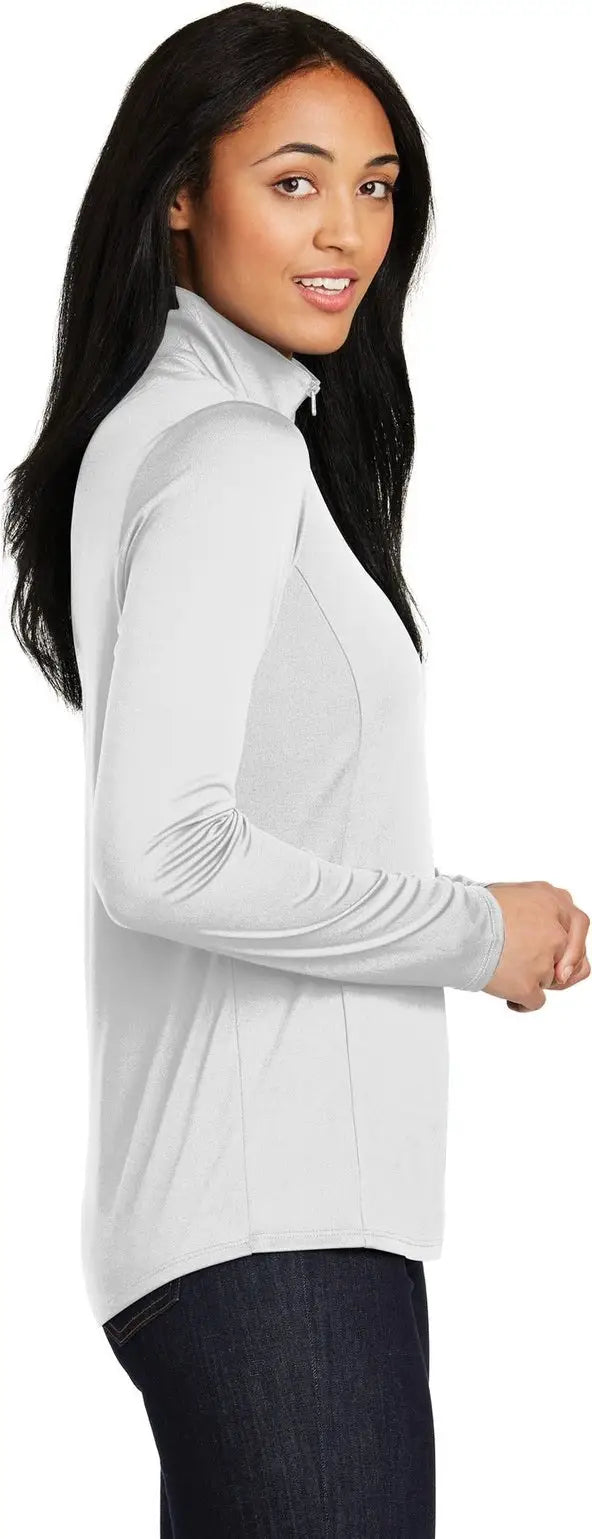 Sport-tek Lst357 Women’s Posicharge Competitor 1/4-zip Pullover - White