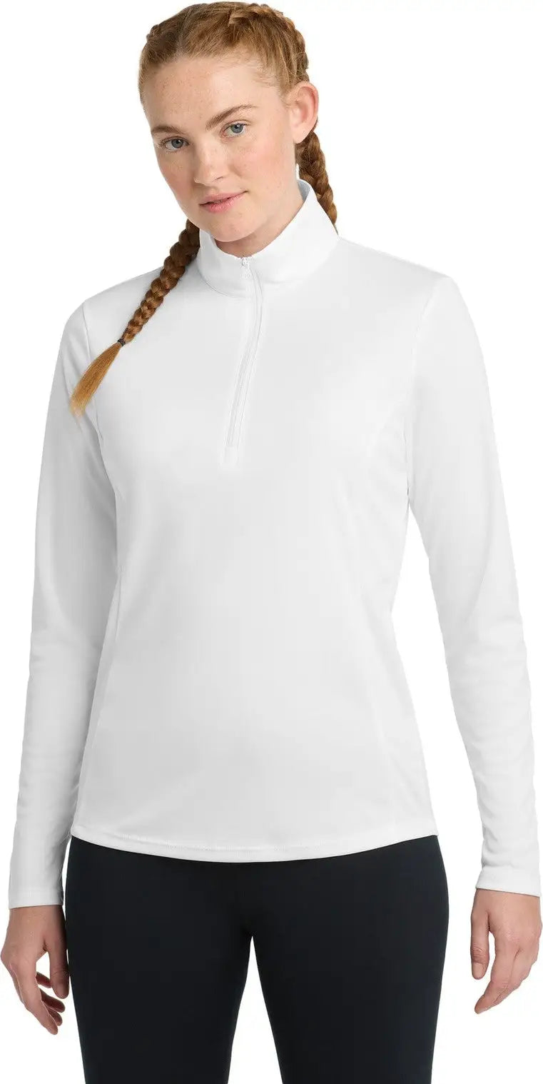 Sport-tek Lst357 Women’s Posicharge Competitor 1/4-zip Pullover - White