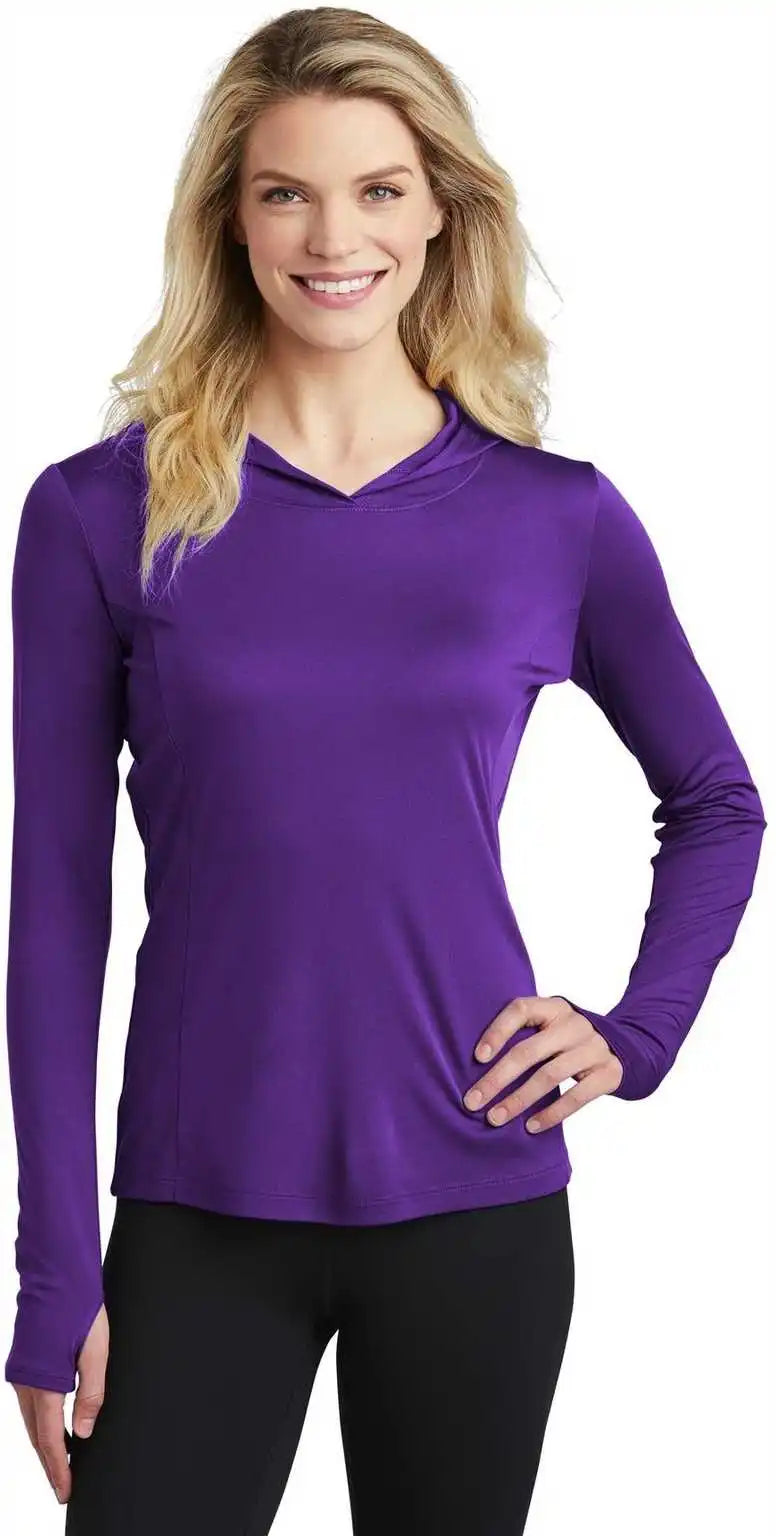 Sport-tek Lst358 Ladies Posicharge Competitor Hooded Pullover - Purple