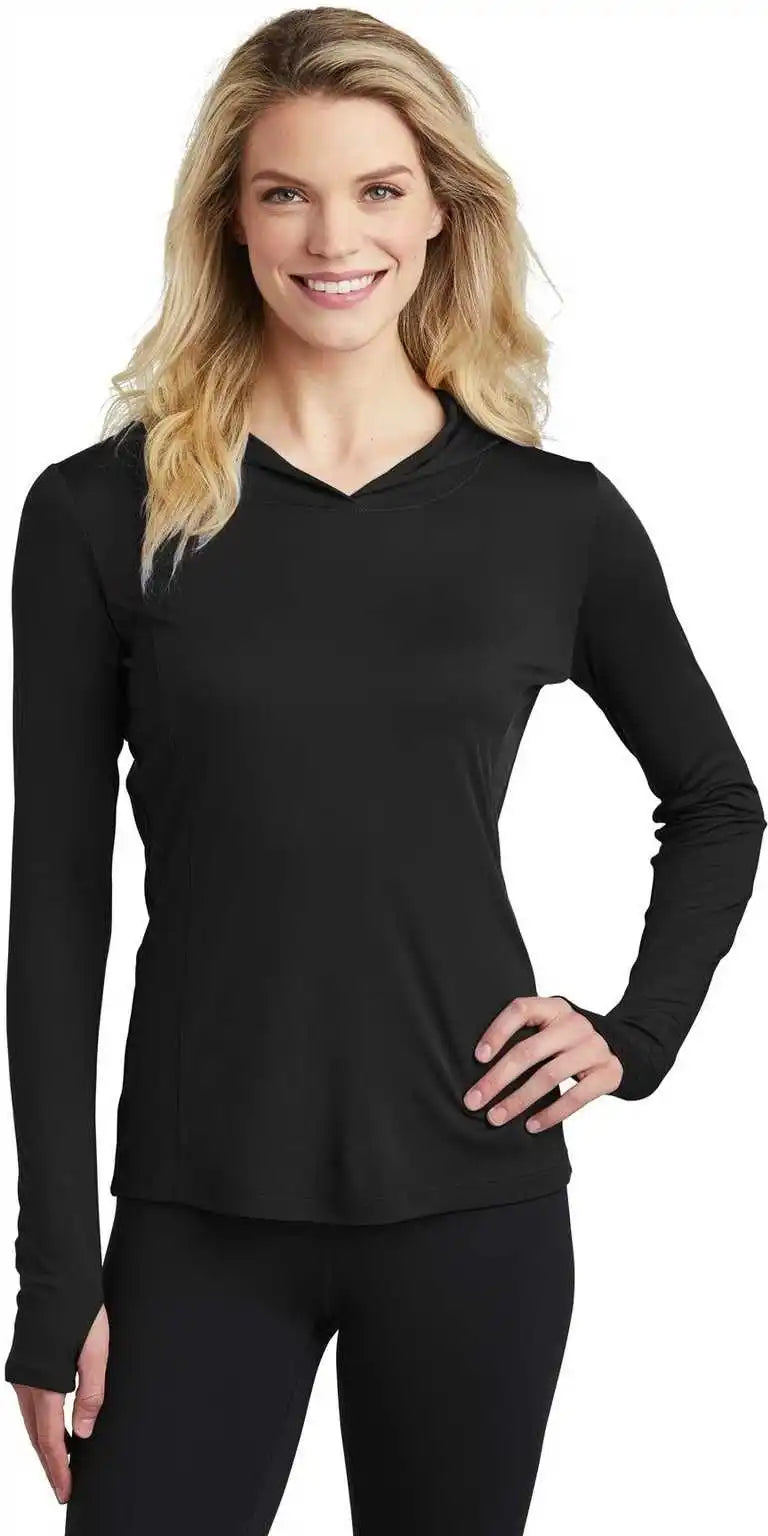 Sport-tek Lst358 Ladies Posicharge Competitor Hooded Pullover - Black