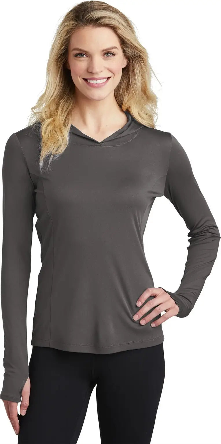 Sport-tek Lst358 Women’s Posicharge Competitor Hooded Pullover - Iron Gray