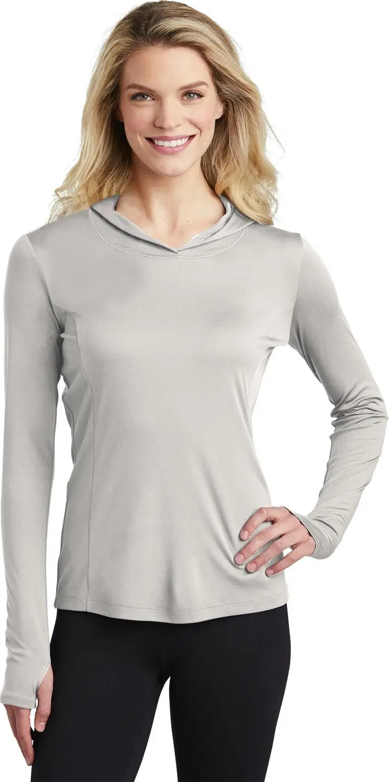 Sport-tek Lst358 Women’s Posicharge Competitor Hooded Pullover - Silver