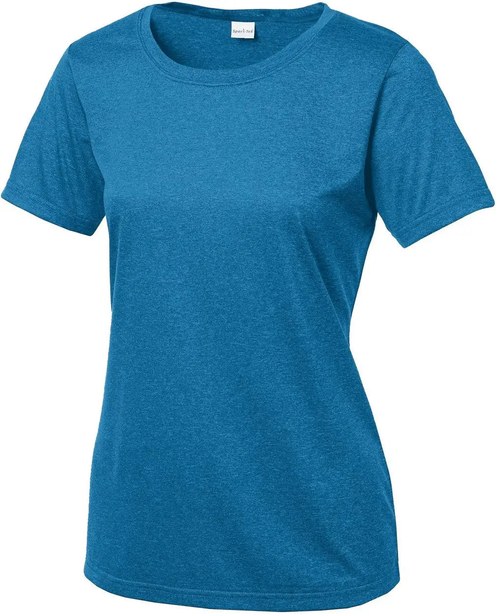 Sport-tek Lst360 Women’s Heather Contender Scoop Neck Tee - Blue Wake