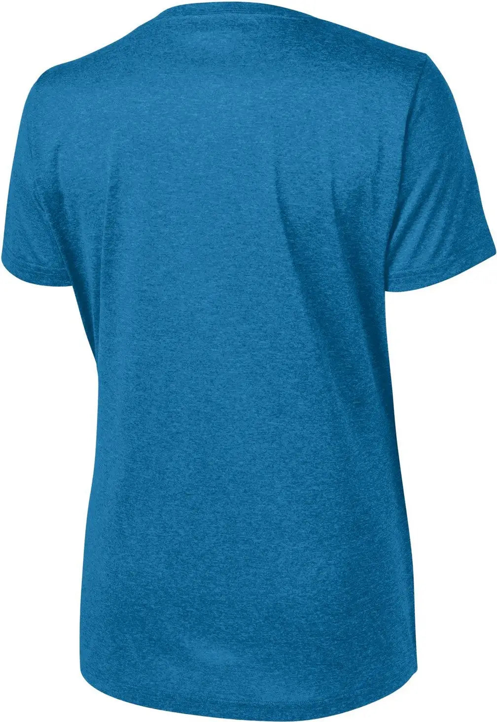 Sport-tek Lst360 Women’s Heather Contender Scoop Neck Tee - Blue Wake