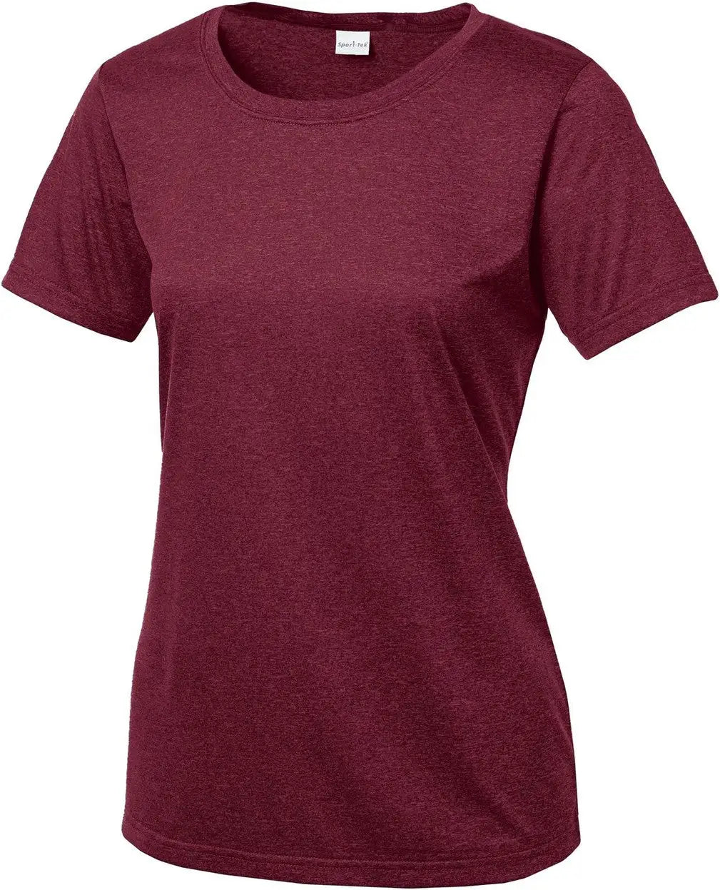 Sport-tek Lst360 Women’s Heather Contender Scoop Neck Tee - Cardinal