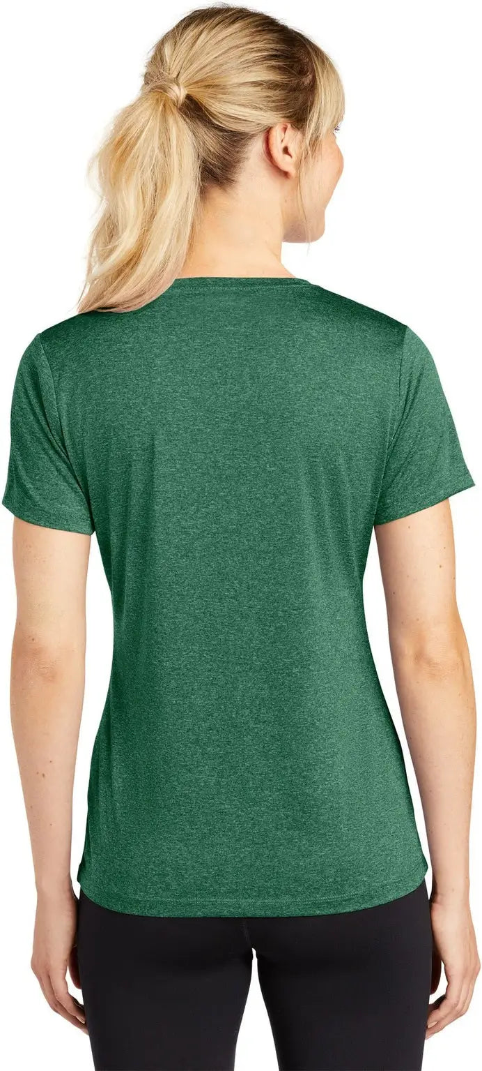 Sport-tek Lst360 Women’s Heather Contender Scoop Neck Tee - Forest Green