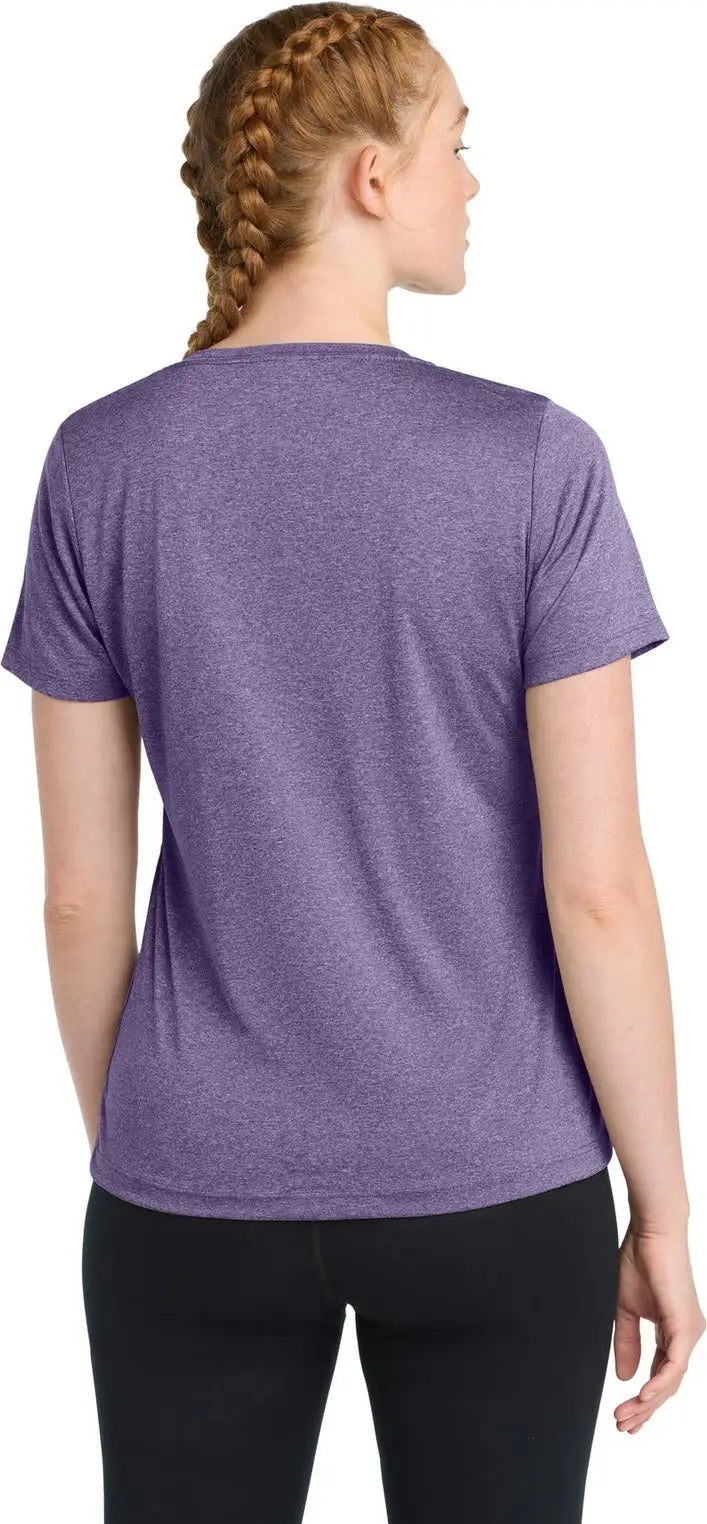 Sport-tek Lst360 Women’s Heather Contender Scoop Neck Tee - Purple