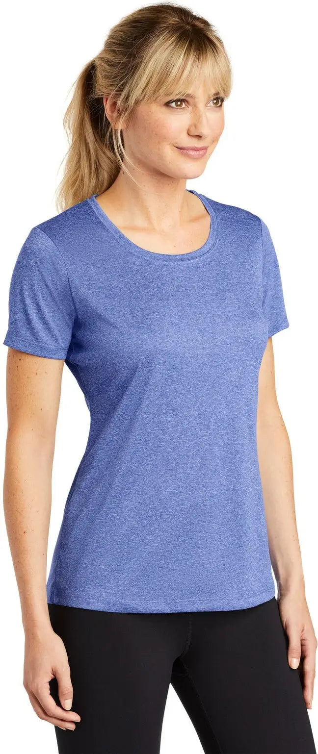 Sport-tek Lst360 Women’s Heather Contender Scoop Neck Tee - True Royal