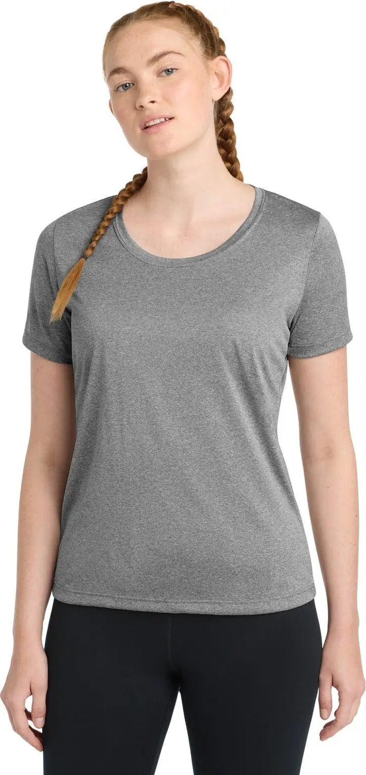 Sport-tek Lst360 Women’s Heather Contender Scoop Neck Tee - Vintage - Ladies Xs