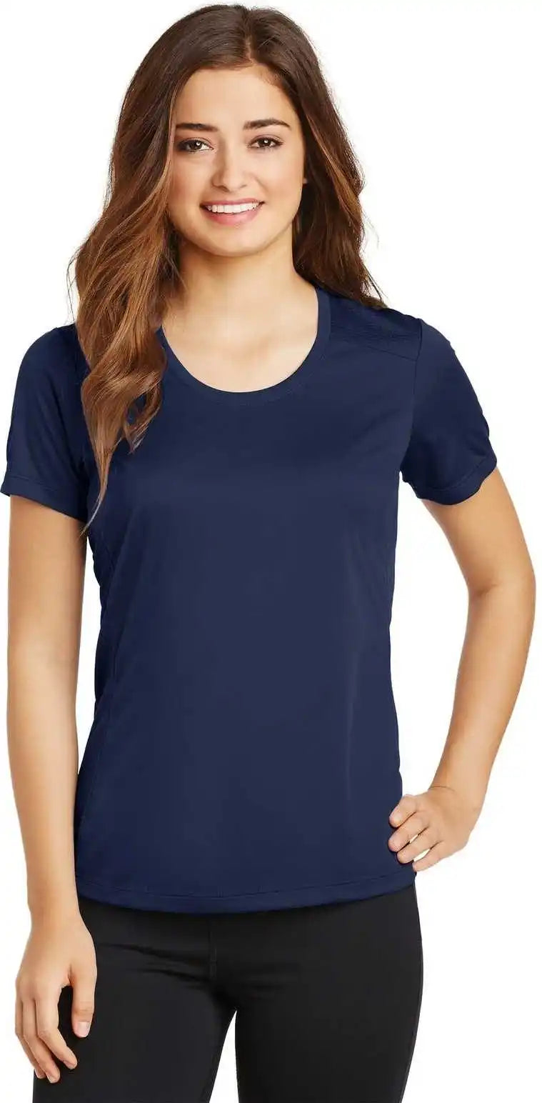 Sport-tek Lst380 Ladies Posicharge Elevate Scoop Neck Tee - True Navy